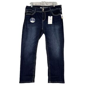 Wallflower Jeans Women 17 33 Blue Luxurious Curvy Fit Dark‎ Wash Casual Everyday